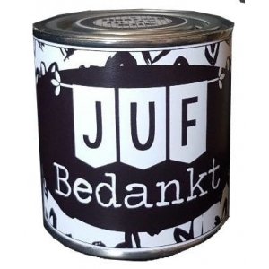 Blikje juf zwart wit.