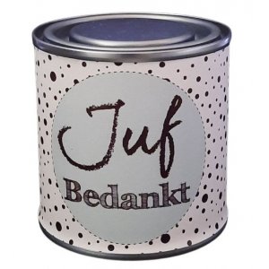 Blikje juf mint.