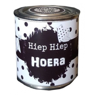 Blikje Hiep hiep hoera 