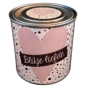 Blikje liefde roze