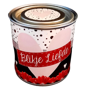 Blikje liefde bloemen