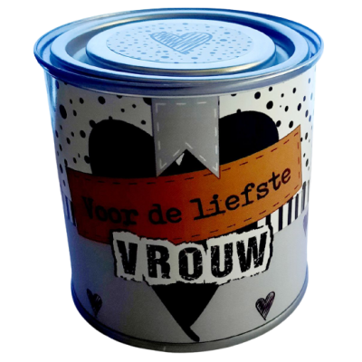 Blikje voor de liefste vrouw