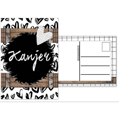 47.Kaart met tekst ''Kanjer''.