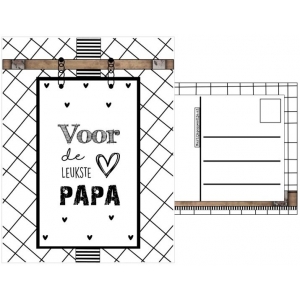 80.Kaart A6 met tekst ''Voor de leukste papa''.