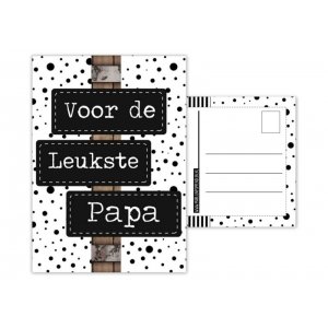 97.Kaart A6 met tekst ''voor de leukste papa.''.