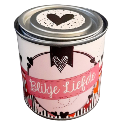 Blikje liefde hartjes 