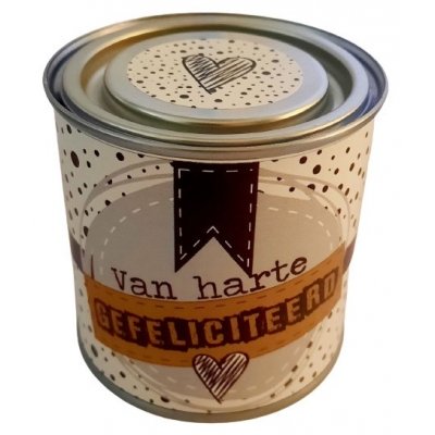 Blikje van harte gefeliciteerd