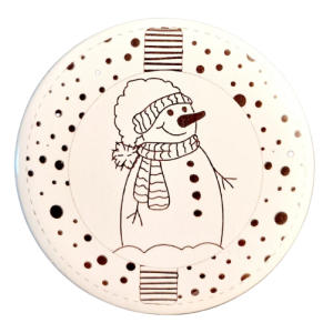 magneet 75mm kerst sneeuwpopje