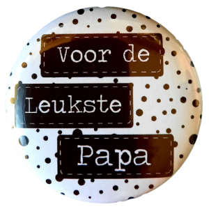 Opener met tekst ''Voor de leukste papa'' 56mm.