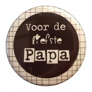 Opener met tekst ''Voor de liefste Papa'' 56 mm.