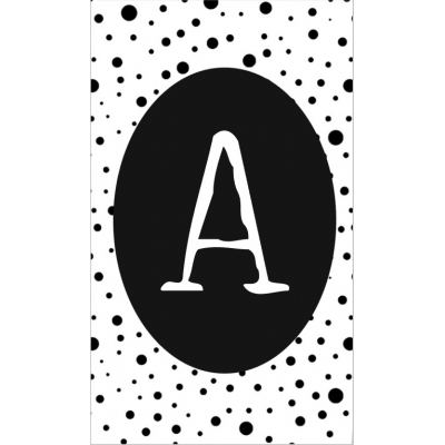 11.klein kaartje met letter A.