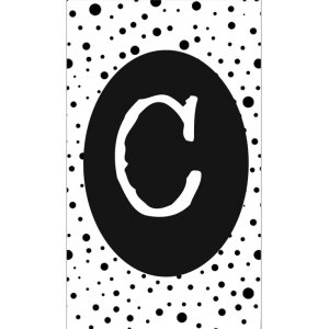 13.klein kaartje met letter C.