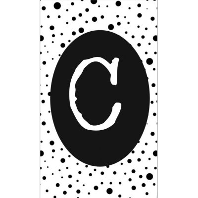 13.klein kaartje met letter C.