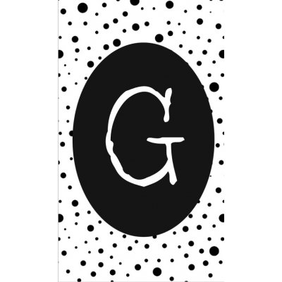 17.klein kaartje met letter G.