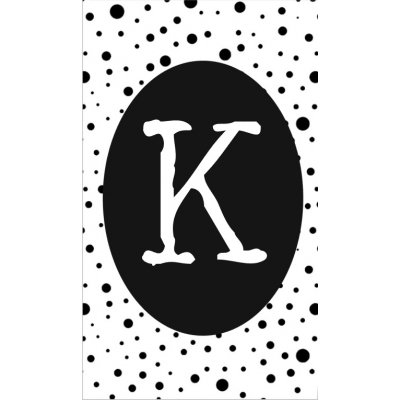21.klein kaartje met letter K.