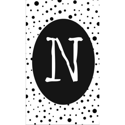 24.klein kaartje met letter N.