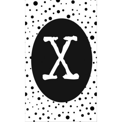 34.klein kaartje met letter X.