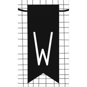 33.klein kaartje met letter W