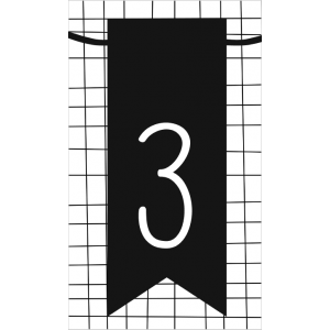 4.klein kaartje met cijfer 3