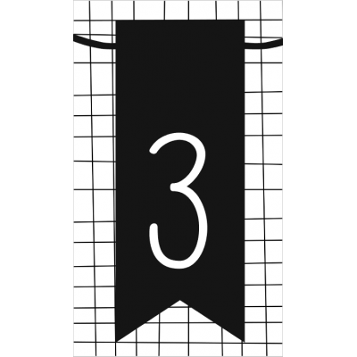 4.klein kaartje met cijfer 3