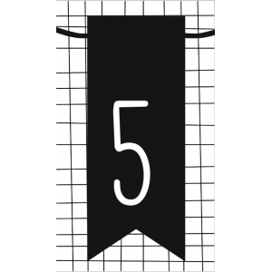 6.klein kaartje met cijfer 5