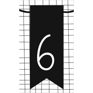 7.klein kaartje met cijfer 6