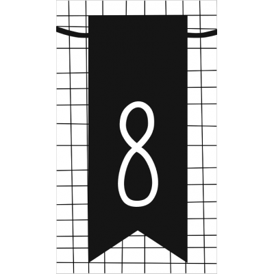 9.klein kaartje met cijfer 8