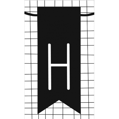 18.klein kaartje met letter H