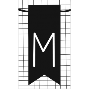 23.klein kaartje met letter M