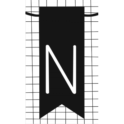 24.klein kaartje met letter N