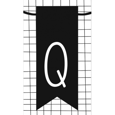 27.klein kaartje met letter Q