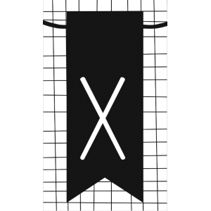 34.klein kaartje met letter X