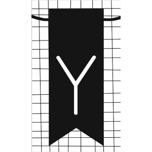35.klein kaartje met letter Y