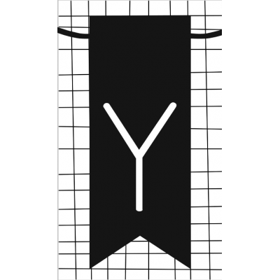 35.klein kaartje met letter Y